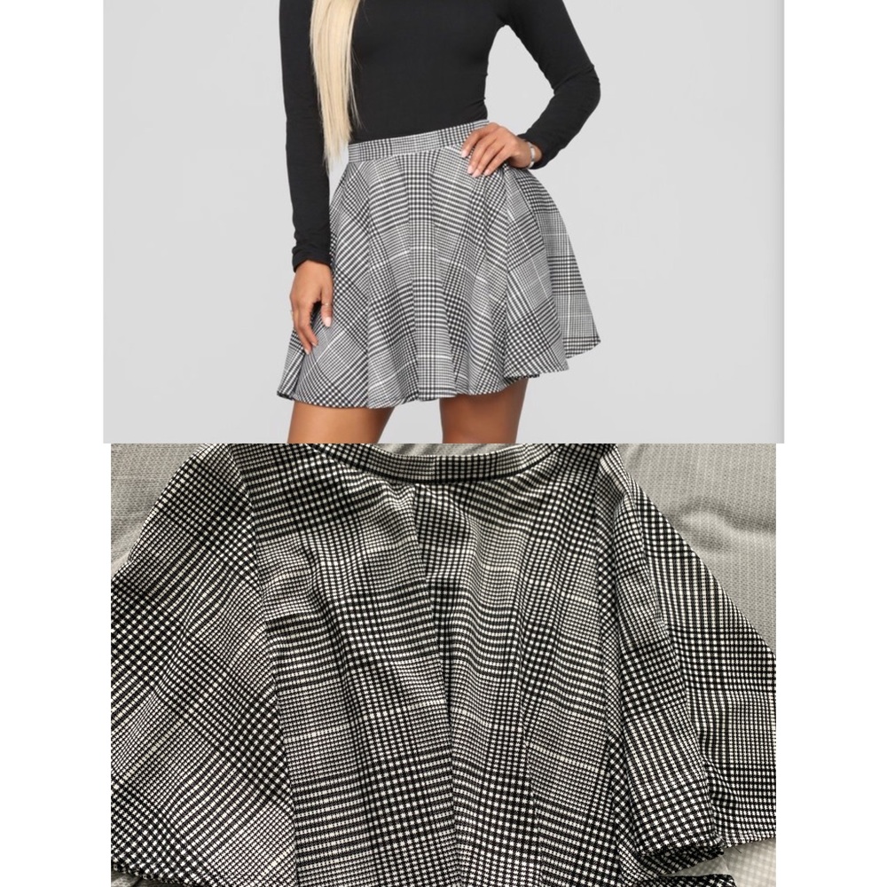 Fashion nova plaid skirt